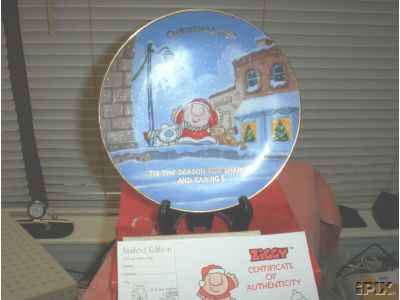 Designer Ziggy Christmas Plate 1984 w/Box 